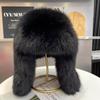 New Thicken Faux Fur Winter Warm Ear Protection Bomber Hat Outdoor Russian Windproof Anti-cold Furry Earflap Hat For Skiing