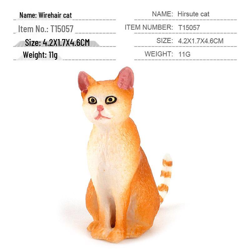 Children's Black and White Kitten Simulation Set - Toy Cat Figurine