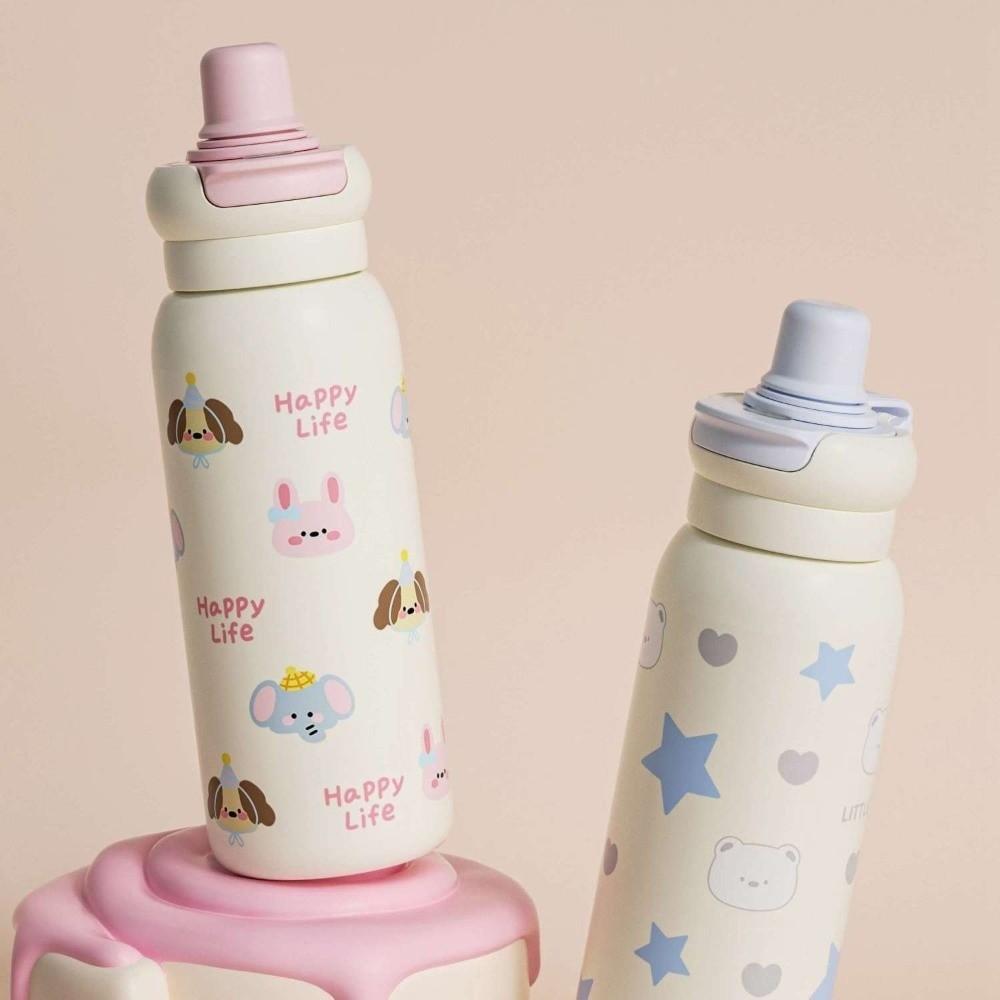 High-Capacity Stainless Steel Thermos Cup 620ml Capacity Portable Drinking Bottle Student