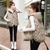 Women Autumn Winter Warm Waistcoat Sleeveless Hooded Coat Outerwear Casual Puffer Vest Student Jacket