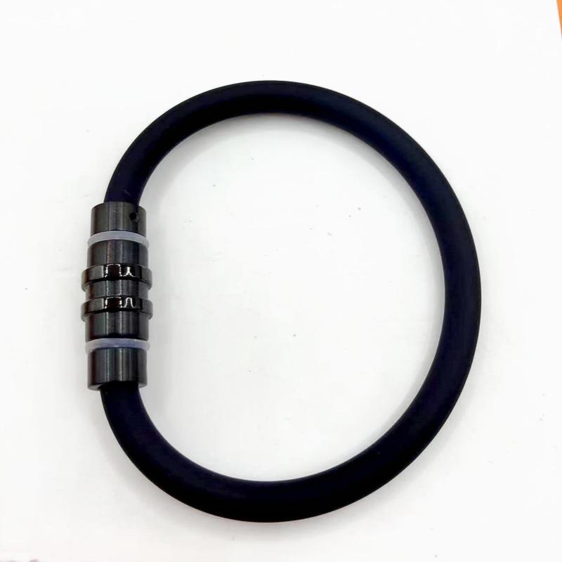 Europäischer und Amerikanischer Modeschmuck Silikonarmband mit Magnetverschluss - Sportliches Dreifarbiges Design