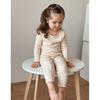 Baumwoll Kinder Schlafanzug Set Mädchen Jungen Langarm Nachtwäsche Kleinkind Haus Outfit A-Note Weich Bequem