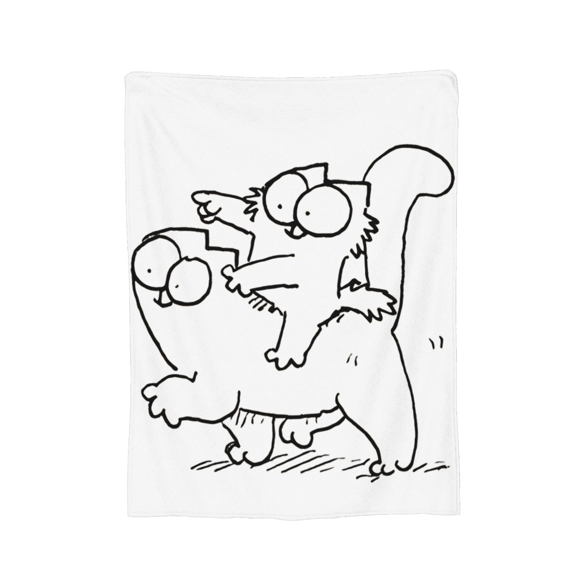 

Cartoon Cat Simons Cat Fleece Blankets Vintage Throw Blanket for Home 150*125cm Bedspreads, 150x200cm