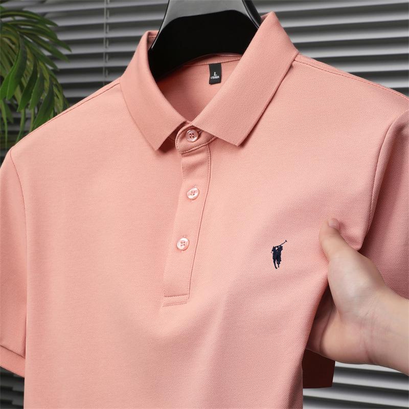 Value Vault 2025 Zomer Paul Heren Klassiek Effen Kleur Geborduurd Piqu&eacute; Katoen Poloshirt 3XL (165-180 kg)