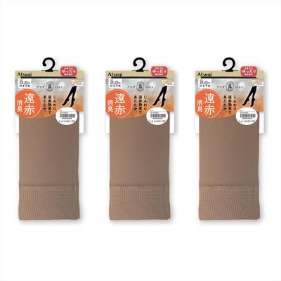 High Stocking Elastic Set of Sherry Beige [Atsugi] Socks, SOCKS, Far-infrared Deodorizing, Below-the-Knee Length, Socks, Loose-Fitting Mouth,