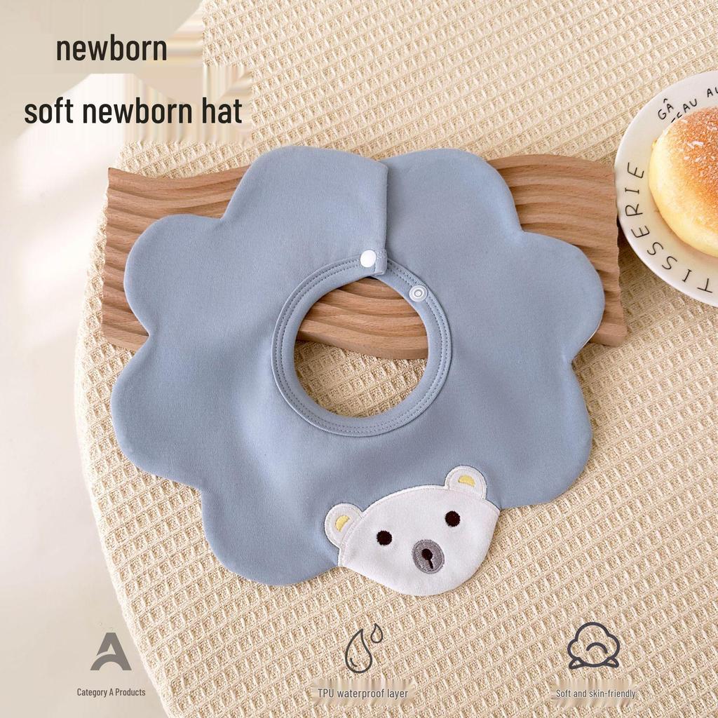 Korean Style Pure Cotton 360° Rotating Bib - Unisex Baby Anti-Spit & Saliva Towel