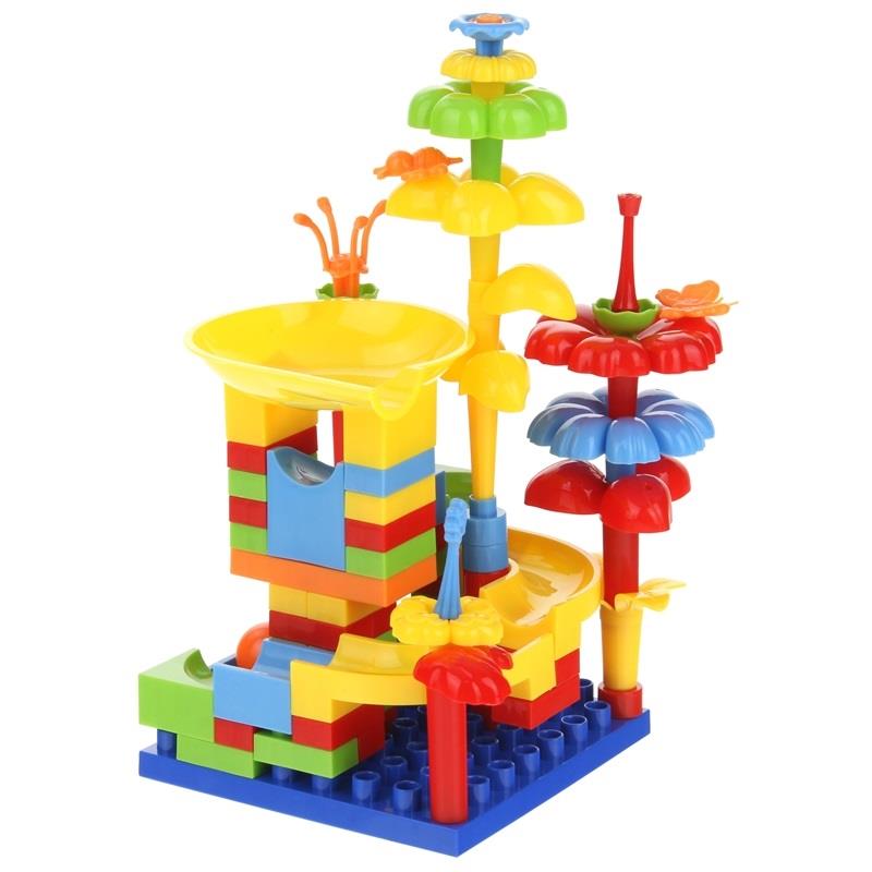 Pista a Sfere Pista a Sfere Blocchi da Costruzione Fiori da Giardino Fiori 91 pz.