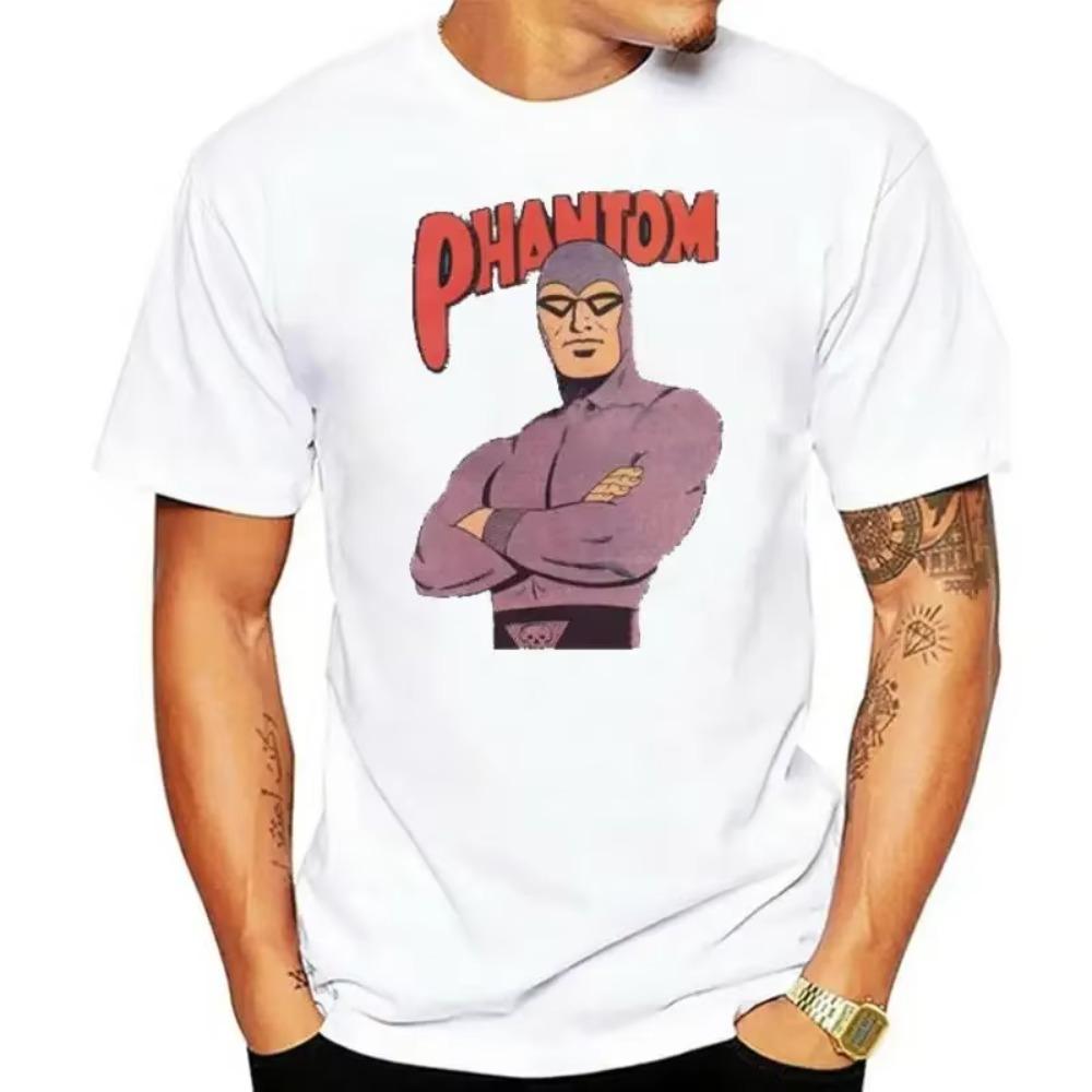The Phantom Comics Cartoon Tee Top Unisex Ladies Vintage T shirt B47 men t shirt