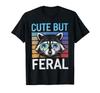 Cute But Wild Raccoon Meme Vintage Sunglasses Raccoon Lover T-shirt
