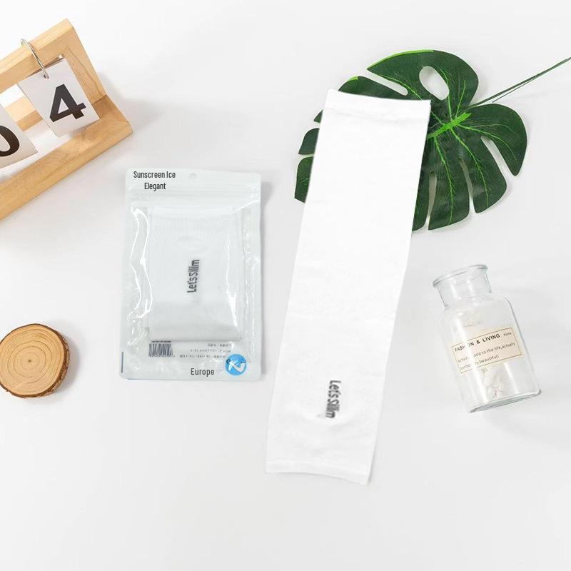 Armstulpen aus Eisseide für Sommerradfahren: Sonnenschutz & Kühlung, Einfarbig