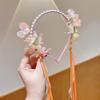 Handmade Hanfu Hair Accessories: Pearl Tassel Hairpin & Butterfly Flower Headband for Women and Girls