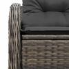 Garden Sofa with Cushions Gray 121 X 62 X 69 Cm Poly Rattan