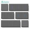 BSEED 1/2Gang Wall Light Switch Mechanical Buttons Switch 1Way EU Standard Plastic Frames LED Indicator Quick Wire Connection