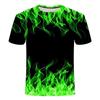 Purple Flame Smoke Border 3D All Over Print Short Sleeve T-Shirt Casual Top