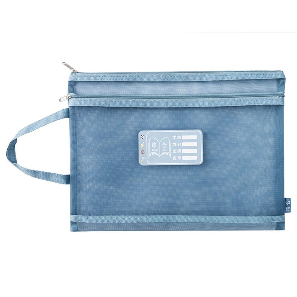 Large Capacity A4 File Folder Mesh File Organizer Thickened Classification Folder