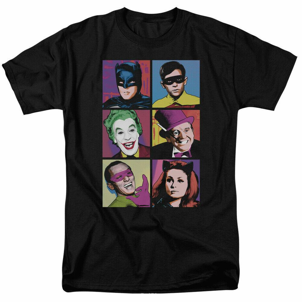 26 Classic Batman Pop Cast T Shirt Mens Licensed Classic TV Merchandise Black Unisex T-Shirt XXXXL