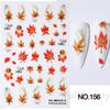 Nail Art Stickers Autumn Maple Leaf Sunflower Flower Elk Adhesive Nail Stickers