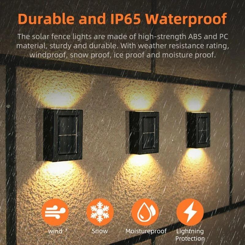 Outdoor Solar Wall Lamp Garden Courtyard Home Decoration Up and Down Luminous Wall Lamp Decoration Outdoor Decoration Wall Lamp