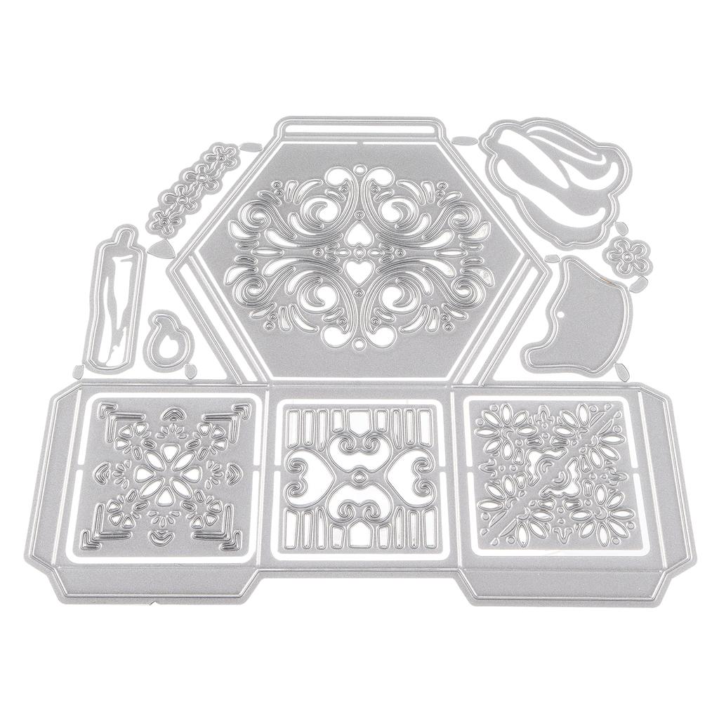 Cutting Die Metal Hex Box Carbon Steel Embossing Cutting Plates for Paper Handicraft Case Carvin