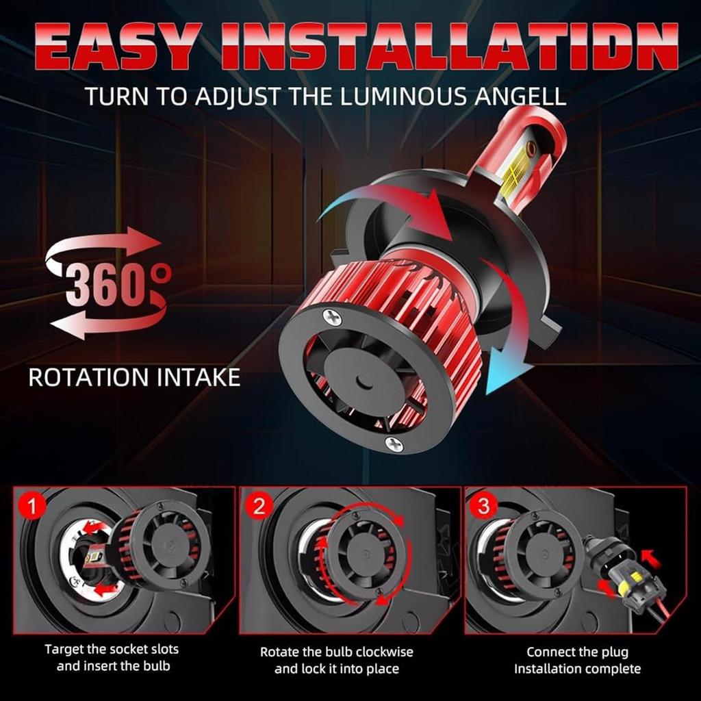 Fit For Ford F150 LED Light Bulbs 9007 HB5 High&Low Beam + 9006/9145 Fog Lights 1997-2003 Easy Tall Waterproof Long Lifespan,500% Brightness Plug And