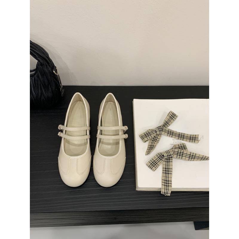 Spring and Autumn two wear Mary Jane shoes high heels Mori buckle inner height increase shallow mouth single shoes 2025 women's shoes
