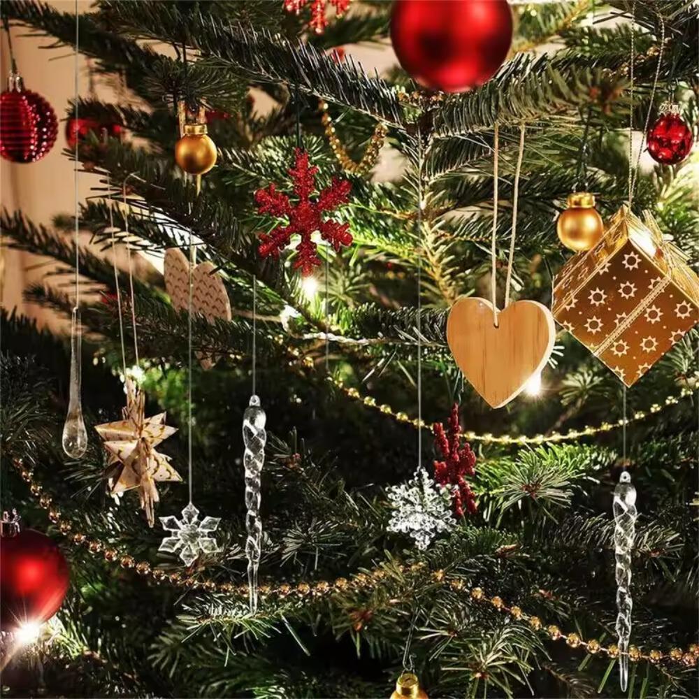 24pcs Acrylic Christmas Tree Hanging Ornament DIY Christmas Tree Decoration  wedding