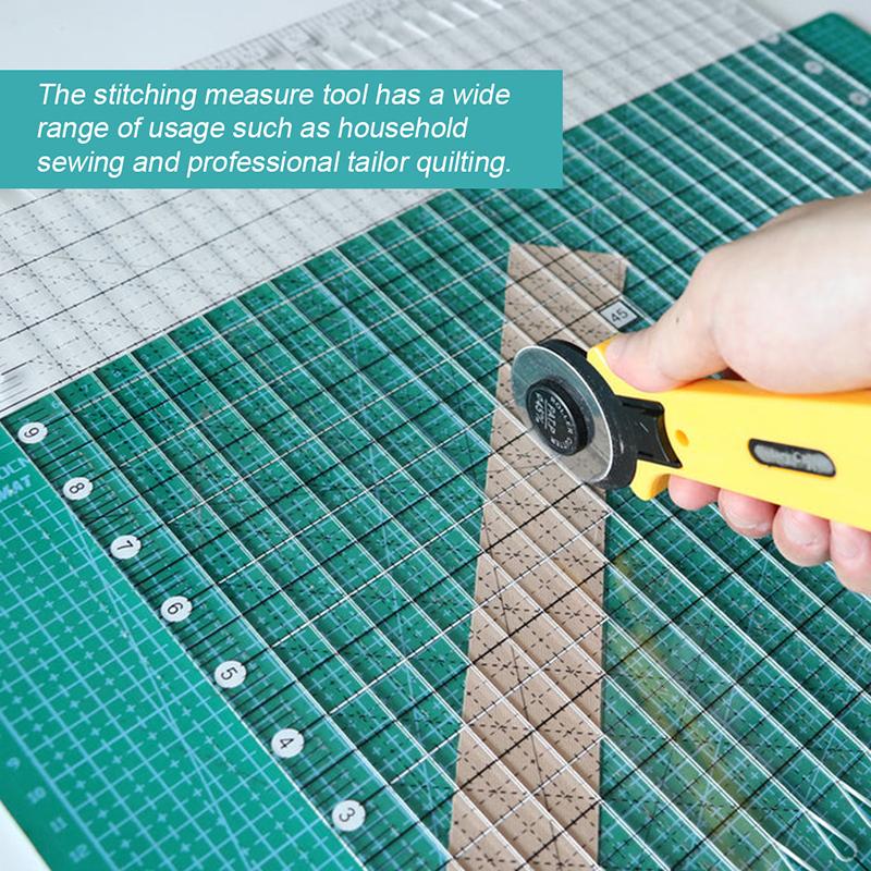 Linijka do cięcia kołdry 5 w 1 Akrylowe przezroczyste kwadratowe szablony Linijka do szycia do cięcia Pikowanie Szycie Rękodzieło