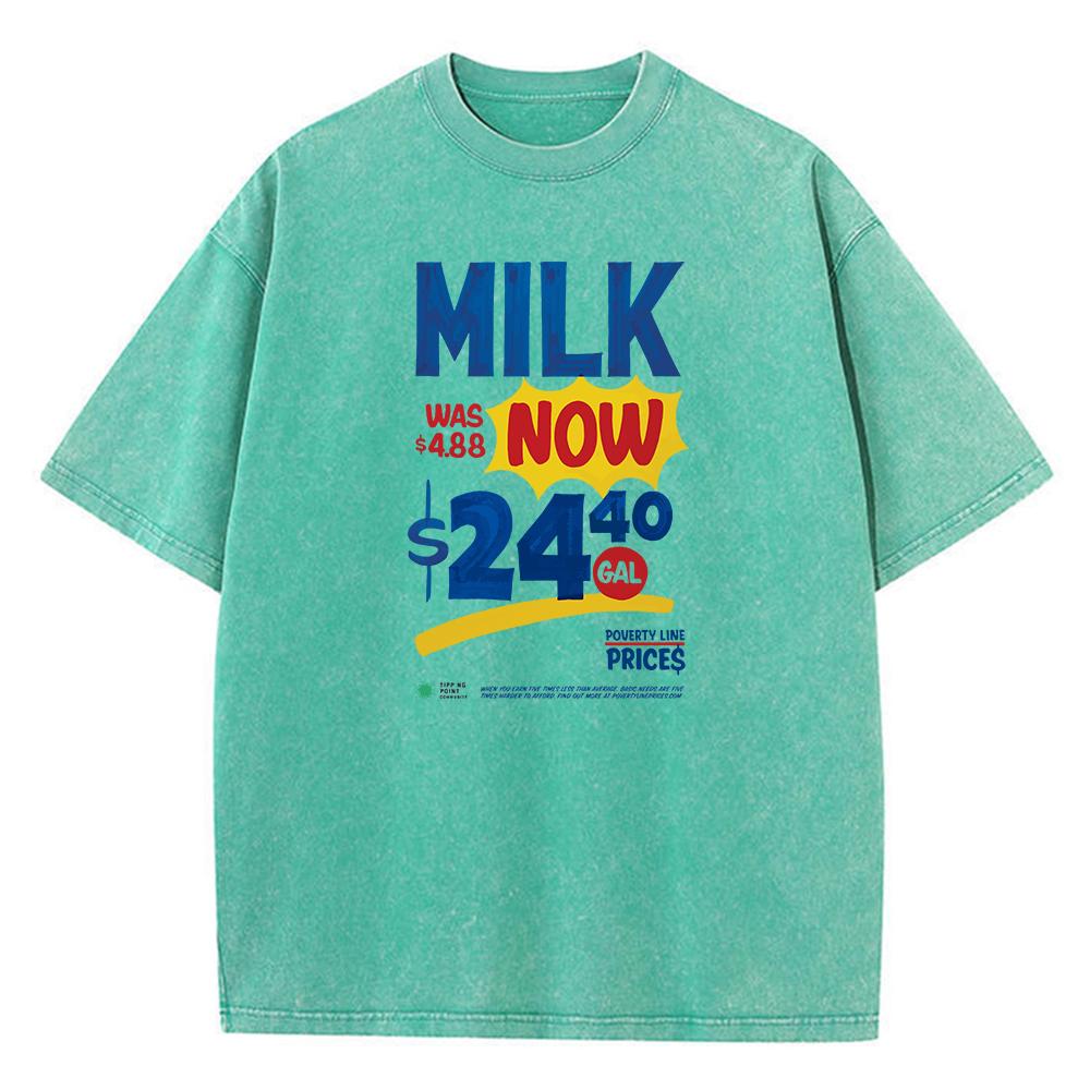 Mléko Teď Reklamní Plakáty Tiskárna Tričko Krásný Vzor Tričko Outdoorová Šik Trička Krátký Rukáv