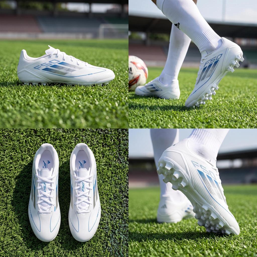 adidas Scarpe da calcio F50 League Comode Versatili Resistenti Leggere Scarpe da calcio Unisex Bianche JP7207