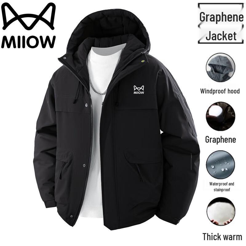 

MiiOW Men s Hooded Padded Outdoor Jacket XL