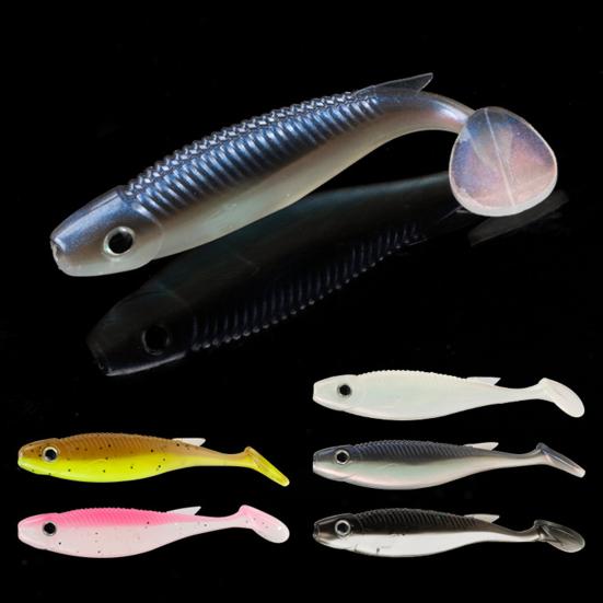 8Pcs Fishing Lures Soft Baits 3D Eyes Realistic Looking Bright Color Natural Swimming Posture Artificial Lures Fake Baits