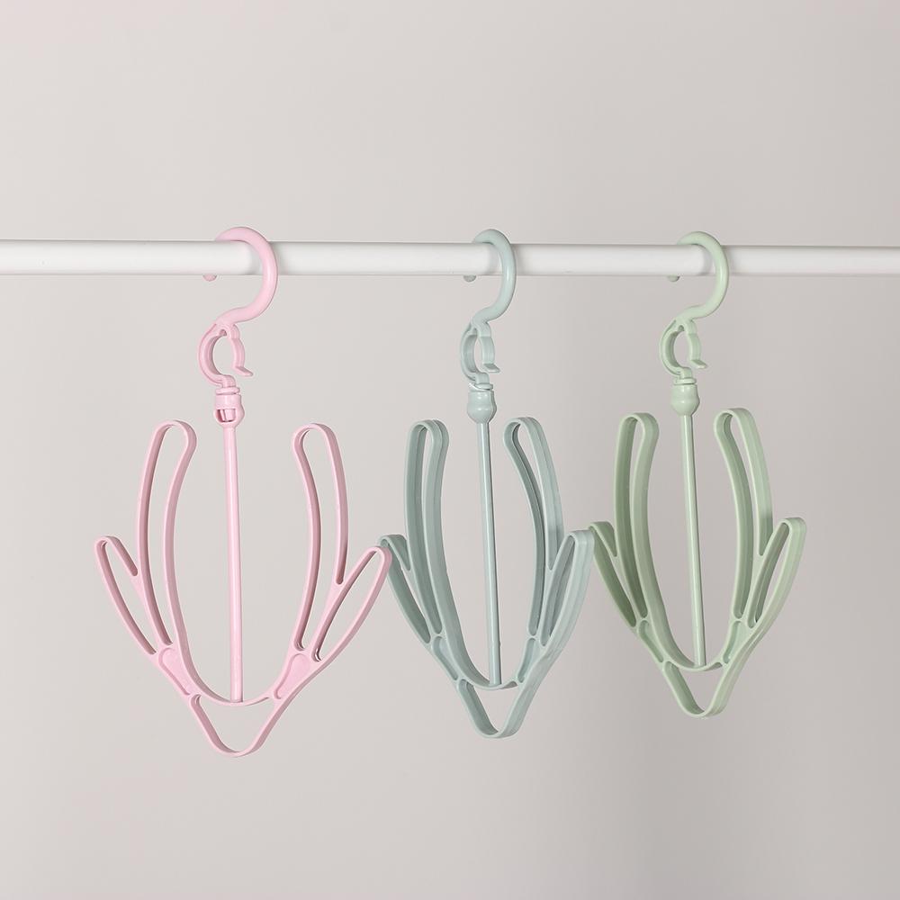 

Rotatable Plastic Organizer Drying Hanger 2 Hooks Storage Shelf Shoe Racks зелений