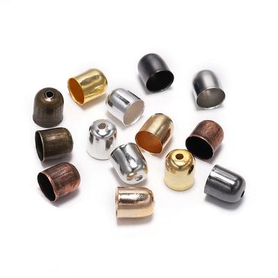 50–100 Stück Lederschnüre, Armbänder, Schnallen-Findung, Endspitze, Quastenkappen, 3, 4, 5, 7, 8, 10 mm Crimp-Endperlenkappen für DIY-Schmuckherstellung