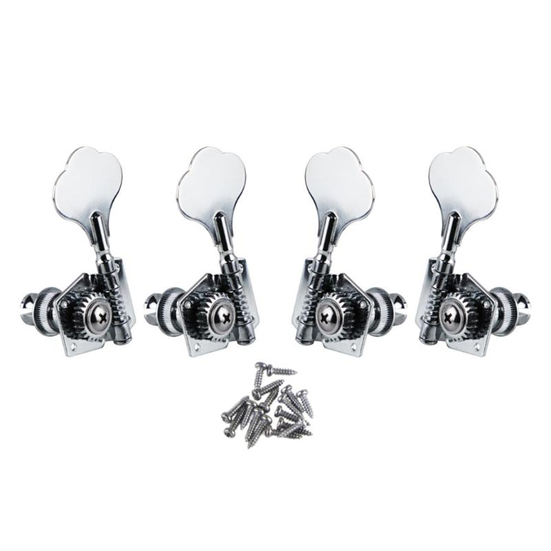 Electric Bass Tuning Pegs Bass Opened Machine Heads Knobs String Tuners for 4 String Electric Bass Right/Left Hand