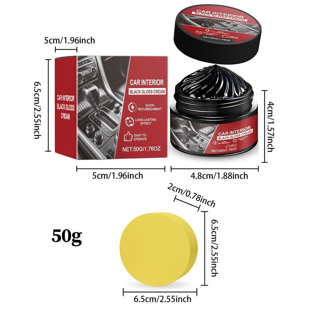 Car Interior Cleaner 50g Auto Detailing Supplies Car Interior Upholstery Cleaner Cream For Vehicle SUV RV Sedan Seat Dashboard