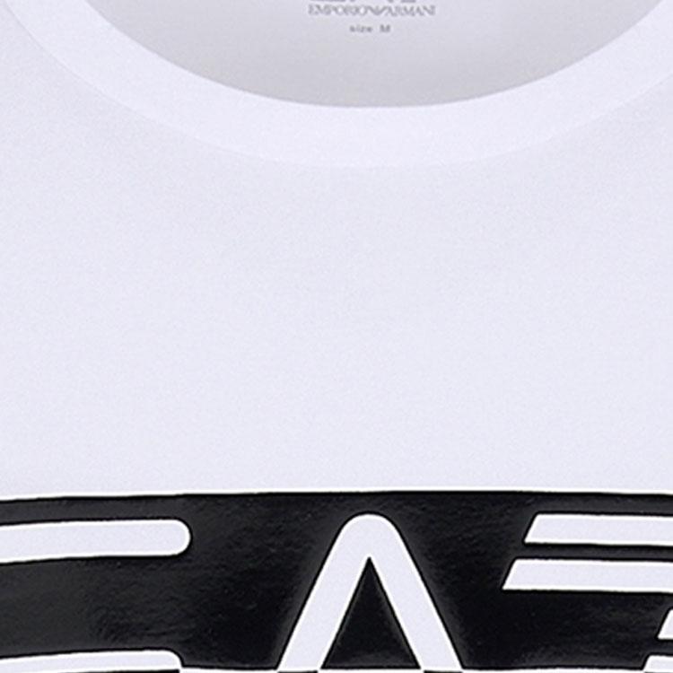 Emporio Armani EA7 Letter Print Crew Neck Long Sleeve T-Shirt Men Tops White 6RPT64PJ03Z0100