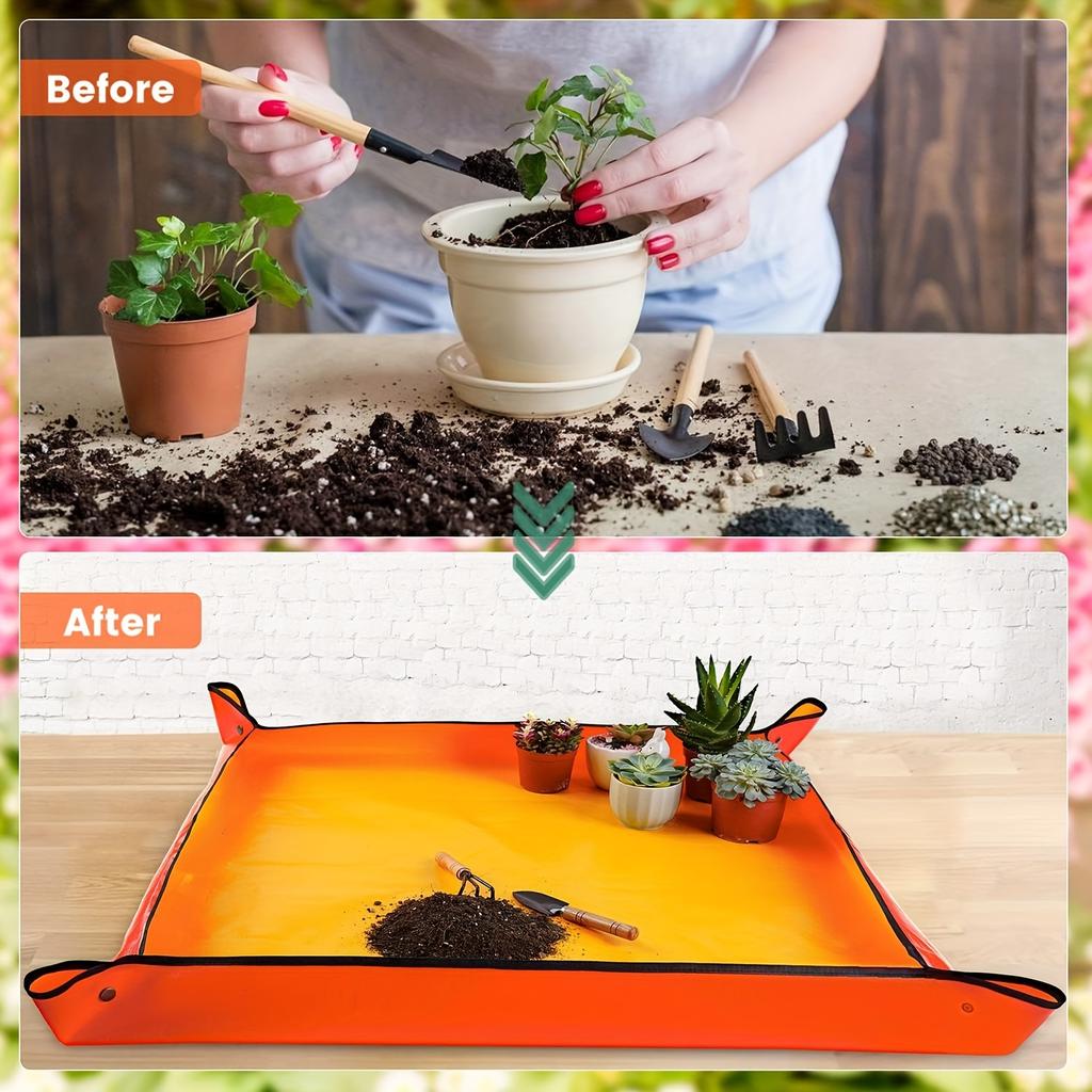Extra Large Potting Mat for Indoor Plants Gardening Waterproof Thickening Soil Mat Replacement Tools and Supplies