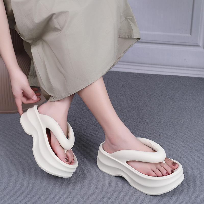 Fashion 2025 New Arrival Platform Flip Flops Women Summer Slippers Female High Heel Shoes Mix-colors Soft Sole Girls Beach Street Slides