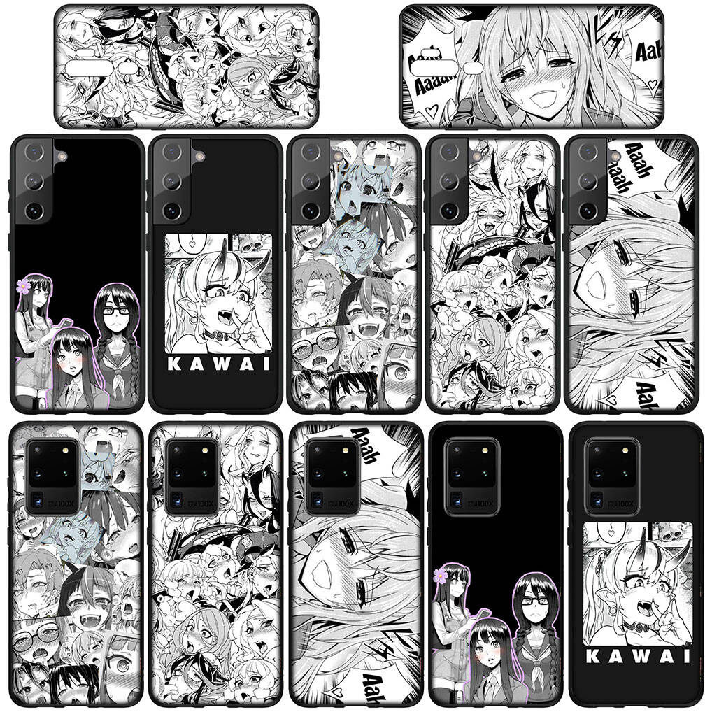 for iPhone 17 16 15 Xiaomi Poco F7 F8 X7 X6 C85 C75 M8 Redmi Note 14 13 12 11 Pro Max 14C 13C A3 A4 Case Ahegao Hentai Harajuku Anime Girl Waifu Cover