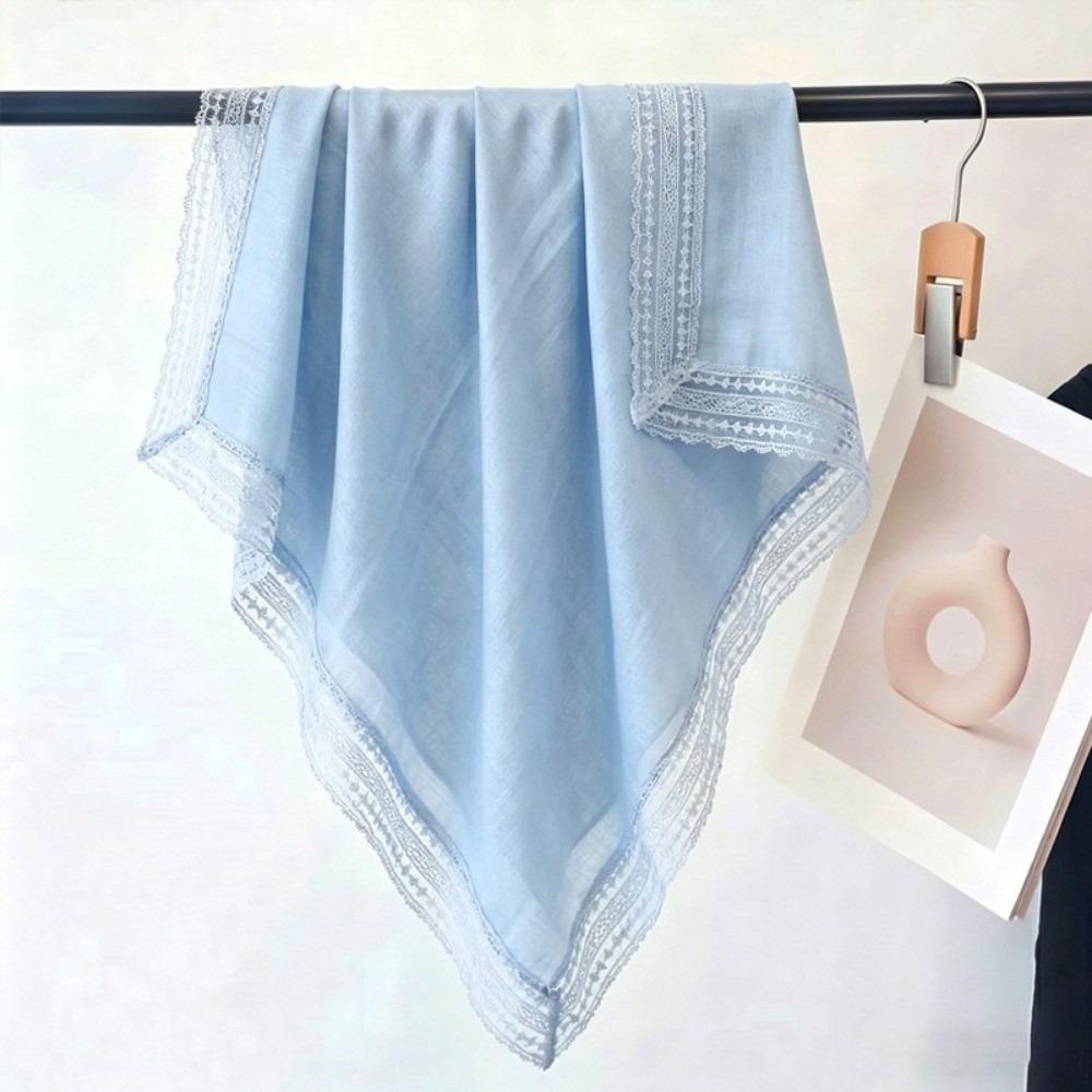 Fashion 100*100cm Square Scarf Solid Color Luxury Wraps Soft Sun-Protection Foulard Oversides Beach