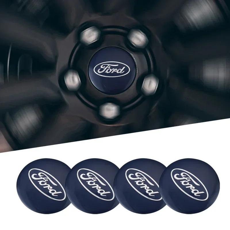 Nová 2026 Samolepka na auto Ford Nová 2025 Horké 4ks Krytka středu kola Ford Znak emblému Samolepka Autopříslušenství Pro Ford Focus