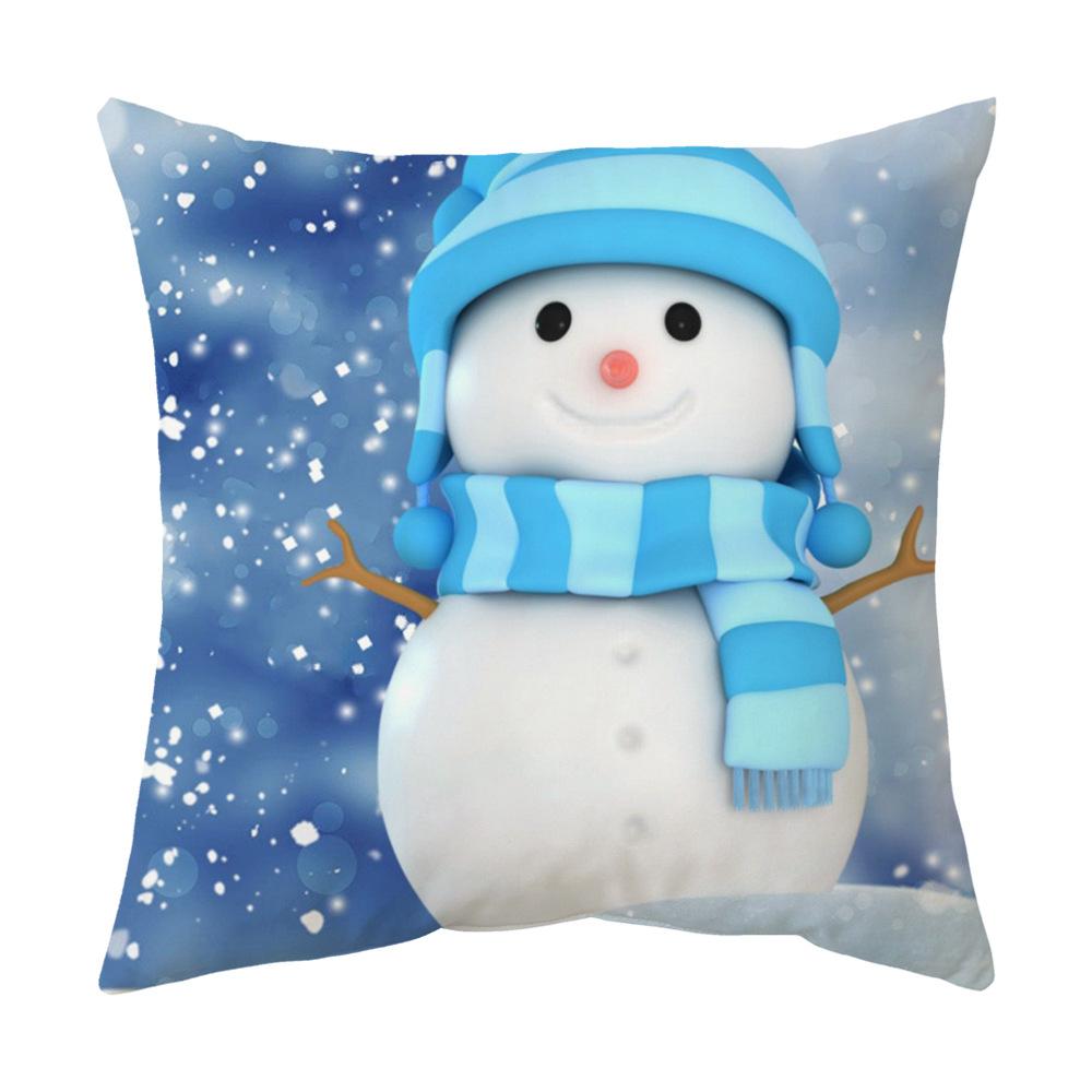 

Рождественская подушка Короткий плюшевый чехол для подушки Домашняя ткань Праздничный принт Чехол для подушки-подушки 45 * 45cm (collection priority delivery)