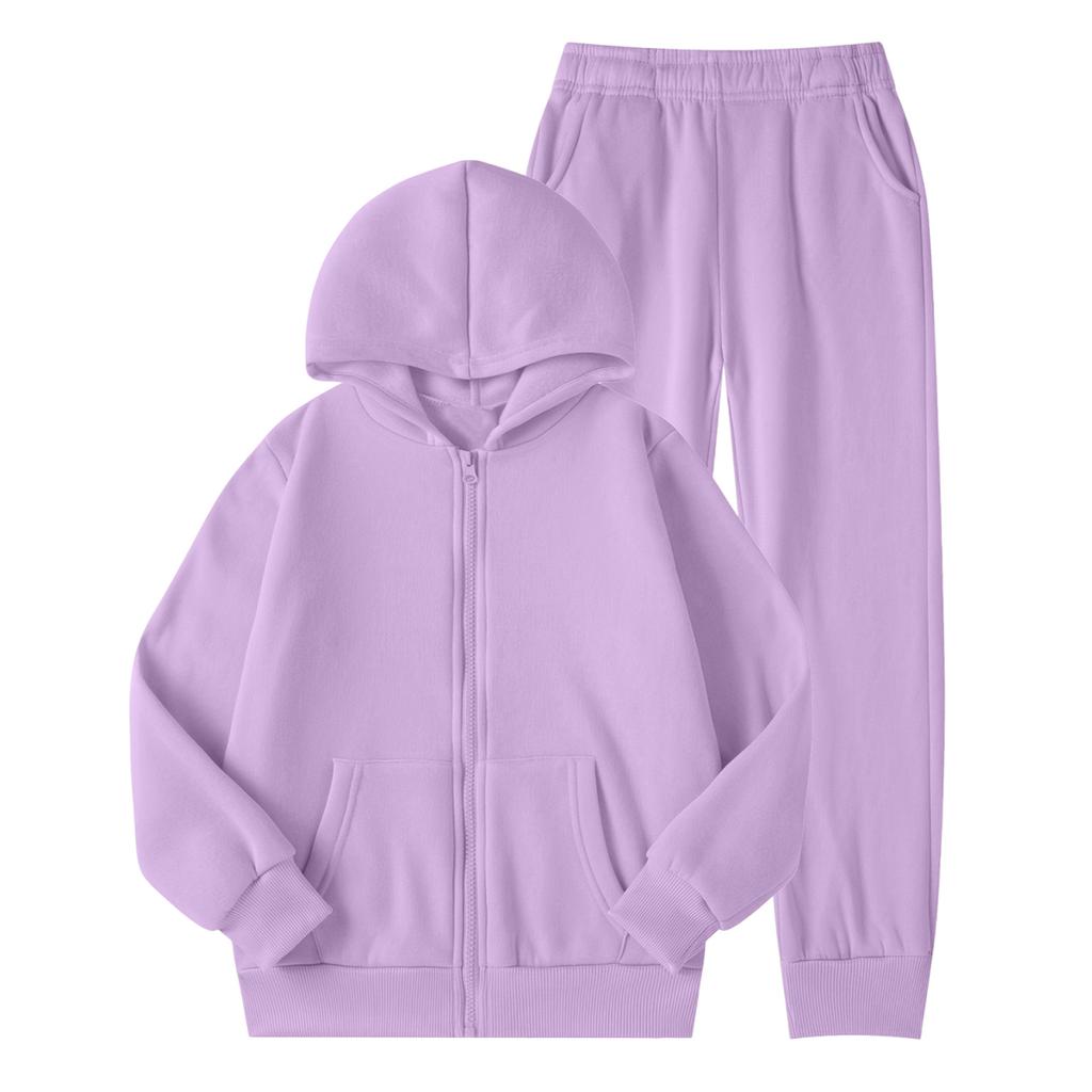 Children's Casual Fashion Hooded Pullover, Printed Loose Hoodie And Casual Pants Two-piece Set