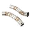 Motorcycle Middle Exhaust Pipe Stainless Steel Glossy Surface Replacement for YZF‑R1 2004‑2006