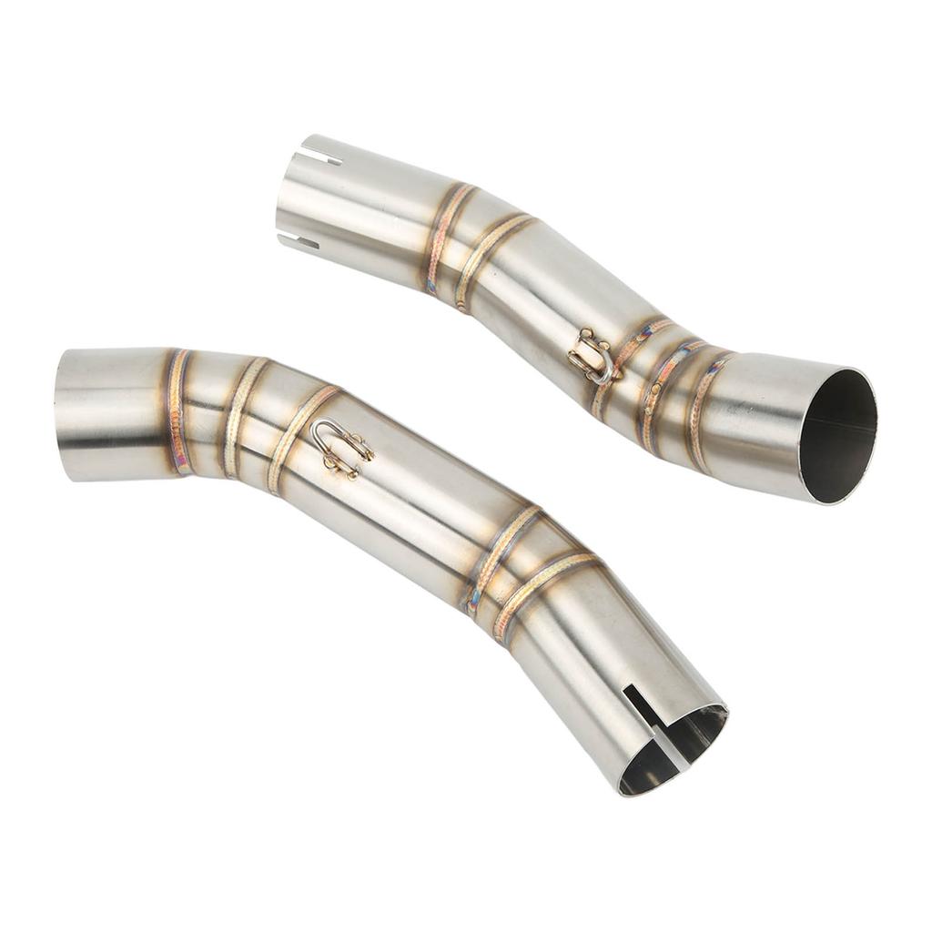 Motorcycle Middle Exhaust Pipe Stainless Steel Glossy Surface Replacement for YZF‑R1 2004‑2006