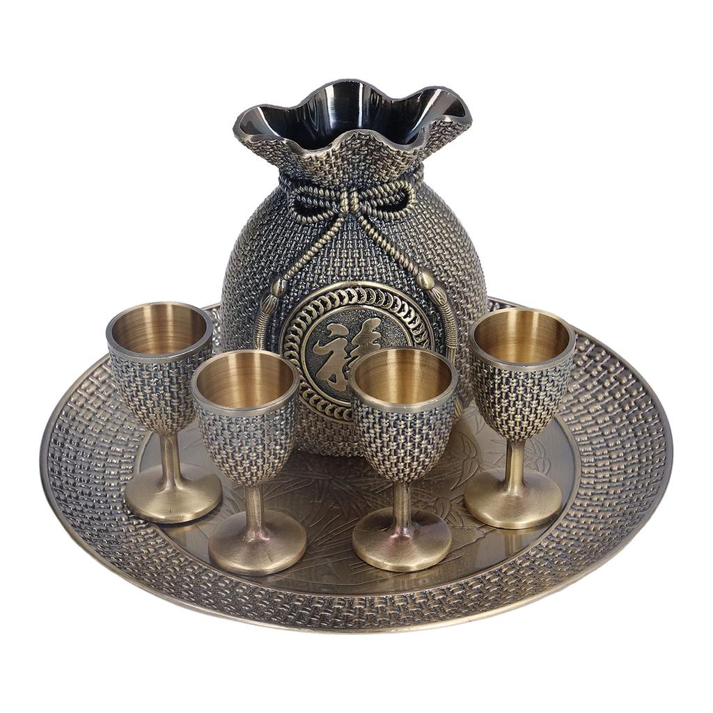 Turecki Zestaw do Herbaty Styl Vintage Stop Cynku Tłoczenie Wykwintny Wzór Nieblaknący Bardzo Trwały