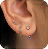 2024 Women's Electroplated Gold Earrings Set: 6-Piece European & American Style