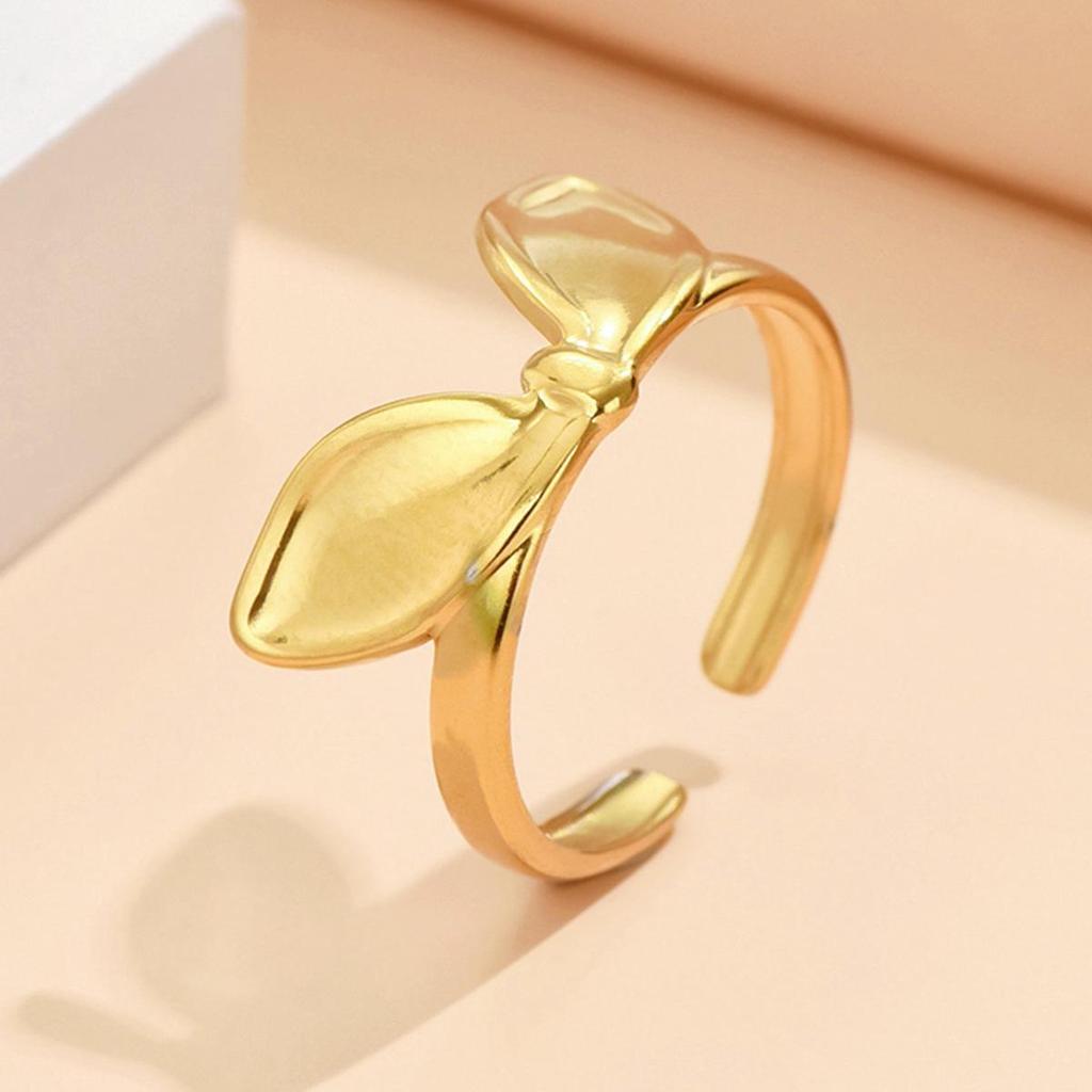 Sweet Rabbit Ear Adjustable Stainless Steel Ring - Fairy Style