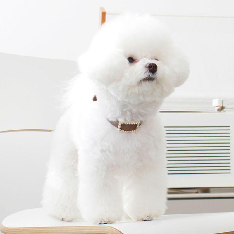 MAISON DE MIU Quadratischer Perlenkragen_Braun