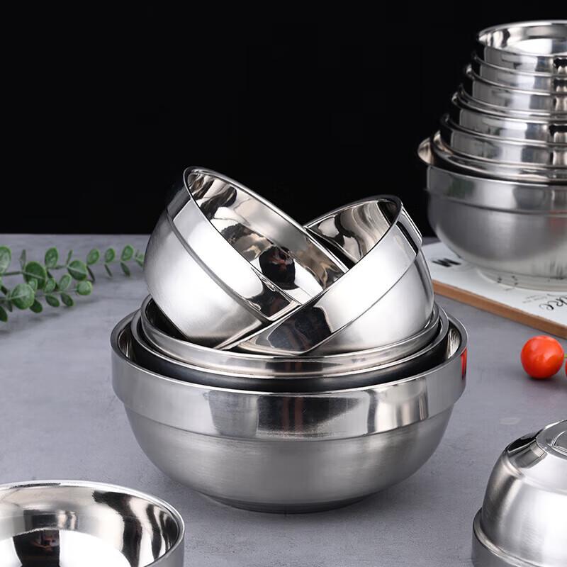 Qianshen 304 Stainless Steel Double-Layer Insulated Bowl